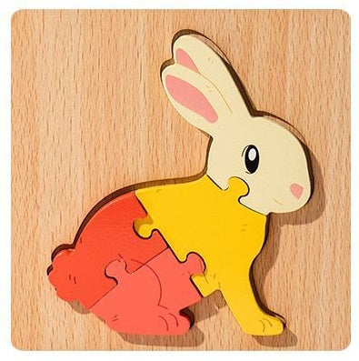 Wooden 3D Cartoon Puzzle