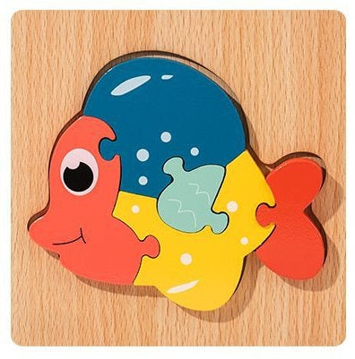 Wooden 3D Cartoon Puzzle