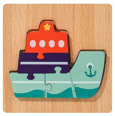 Wooden 3D Cartoon Puzzle