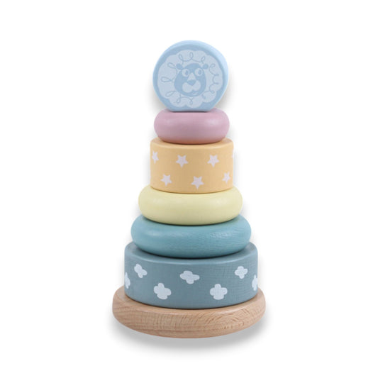 Wooden Stacking Rings Tower